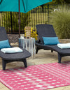 Garden Lattice Oasis Collection Area Rug -  Veranda Rectangle Magenta  lifestyle 6