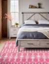 Garden Lattice Oasis Collection Area Rug -  Veranda Rectangle Magenta  lifestyle 9