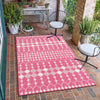 Garden Lattice Oasis Collection Area Rug -  Veranda Rectangle Magenta  lifestyle 17