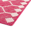 Garden Lattice Oasis Collection Area Rug -  Veranda Square Magenta  lifestyle 5
