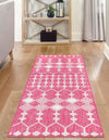 Garden Lattice Oasis Collection Area Rug -  Veranda Runner Magenta  lifestyle 11