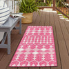 Garden Lattice Oasis Collection Area Rug -  Veranda Runner Magenta  lifestyle 18