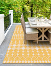 Garden Lattice Oasis Collection Area Rug -  Veranda Rectangle Yellow  lifestyle 4