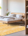 Garden Lattice Oasis Collection Area Rug -  Veranda Rectangle Yellow  lifestyle 5