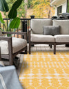 Garden Lattice Oasis Collection Area Rug -  Veranda Rectangle Yellow  lifestyle 10