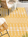 Garden Lattice Oasis Collection Area Rug -  Veranda Rectangle Yellow  lifestyle 11