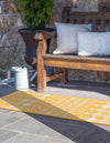 Garden Lattice Oasis Collection Area Rug -  Veranda Runner Yellow  lifestyle 157