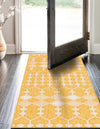 Garden Lattice Oasis Collection Area Rug -  Veranda Runner Yellow  lifestyle 169
