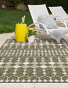 Garden Lattice Oasis Collection Area Rug -  Veranda Rectangle Green  lifestyle 45