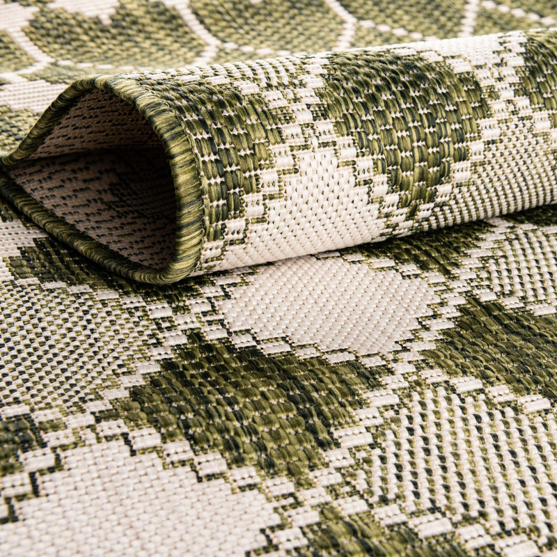 Garden Lattice Oasis Collection Area Rug -  Veranda Rectangle Green  lifestyle 73
