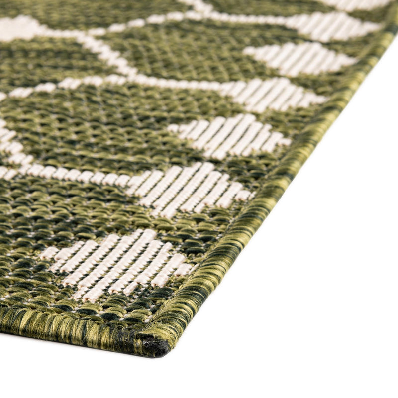 Garden Lattice Oasis Collection Area Rug -  Veranda Rectangle Green  lifestyle 78