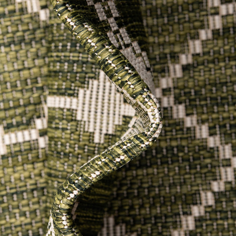 Garden Lattice Oasis Collection Area Rug -  Veranda Rectangle Green  lifestyle 83