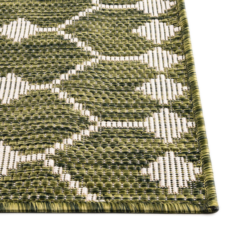 Garden Lattice Oasis Collection Area Rug -  Veranda Rectangle Green  lifestyle 93