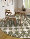 Garden Lattice Oasis Collection Area Rug -  Veranda Round Green  lifestyle 194