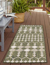 Garden Lattice Oasis Collection Area Rug -  Veranda Runner Green  lifestyle 159