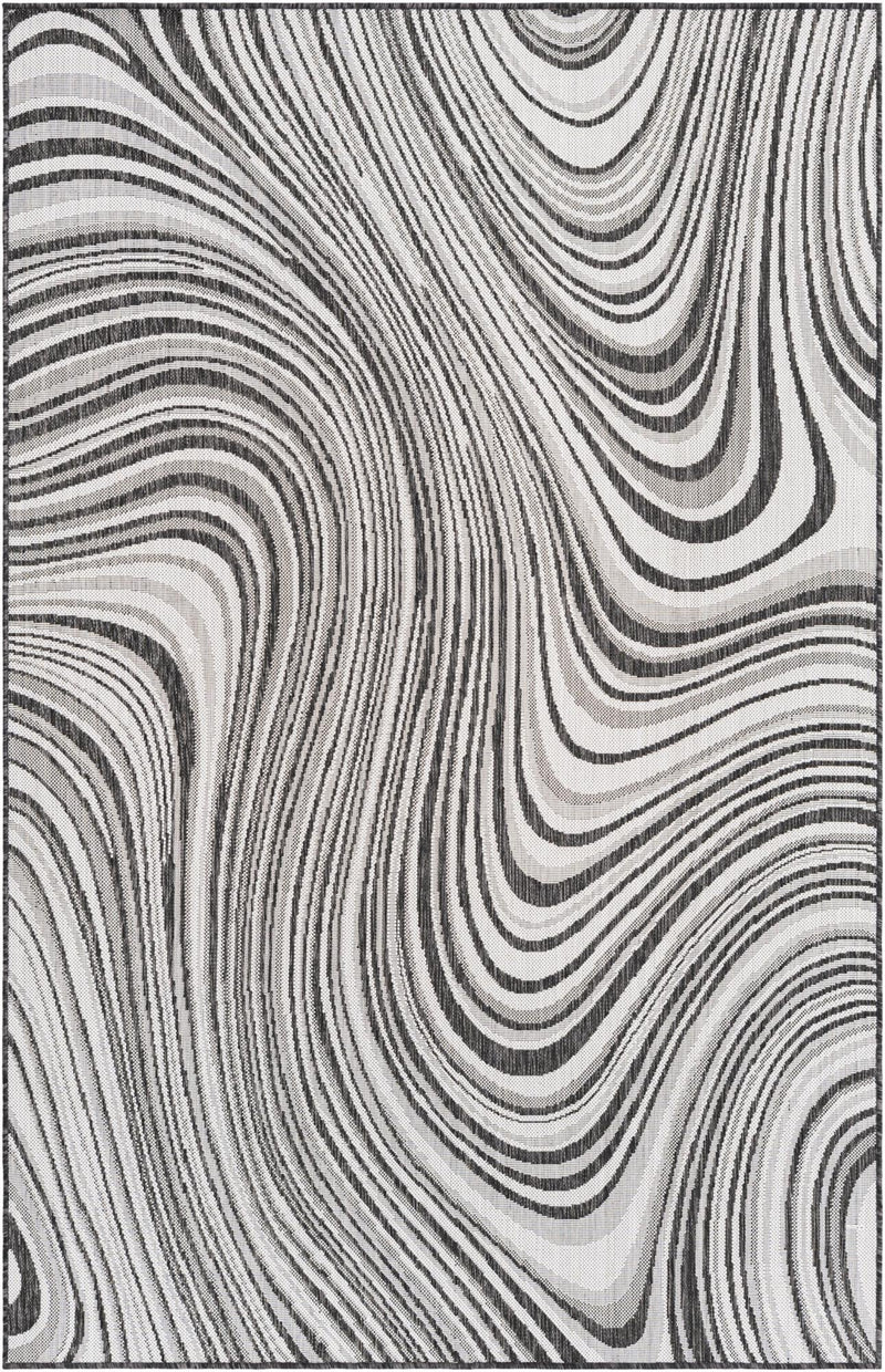 Urban Terrace Collection Area Rug - Soho Rectangle Charcoal Ivory  lifestyle 5