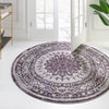 Derbyshire Elegance Collection Area Rug - Buxton Round Violet  lifestyle 111