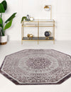 Derbyshire Elegance Collection Area Rug - Buxton Octagon Violet  lifestyle 44