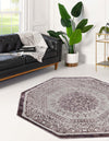 Derbyshire Elegance Collection Area Rug - Buxton Octagon Violet  lifestyle 59
