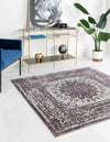 Derbyshire Elegance Collection Area Rug - Buxton Square Violet  lifestyle 45