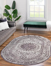 Derbyshire Elegance Collection Area Rug - Buxton Oval Violet  lifestyle 46