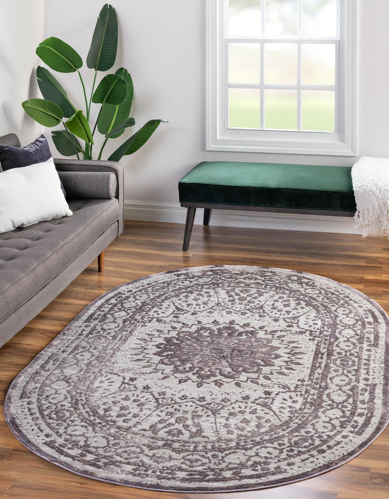 Derbyshire Elegance Collection Area Rug - Buxton Oval Violet  lifestyle 46