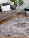 Derbyshire Elegance Collection Area Rug - Buxton Oval Violet  lifestyle 61
