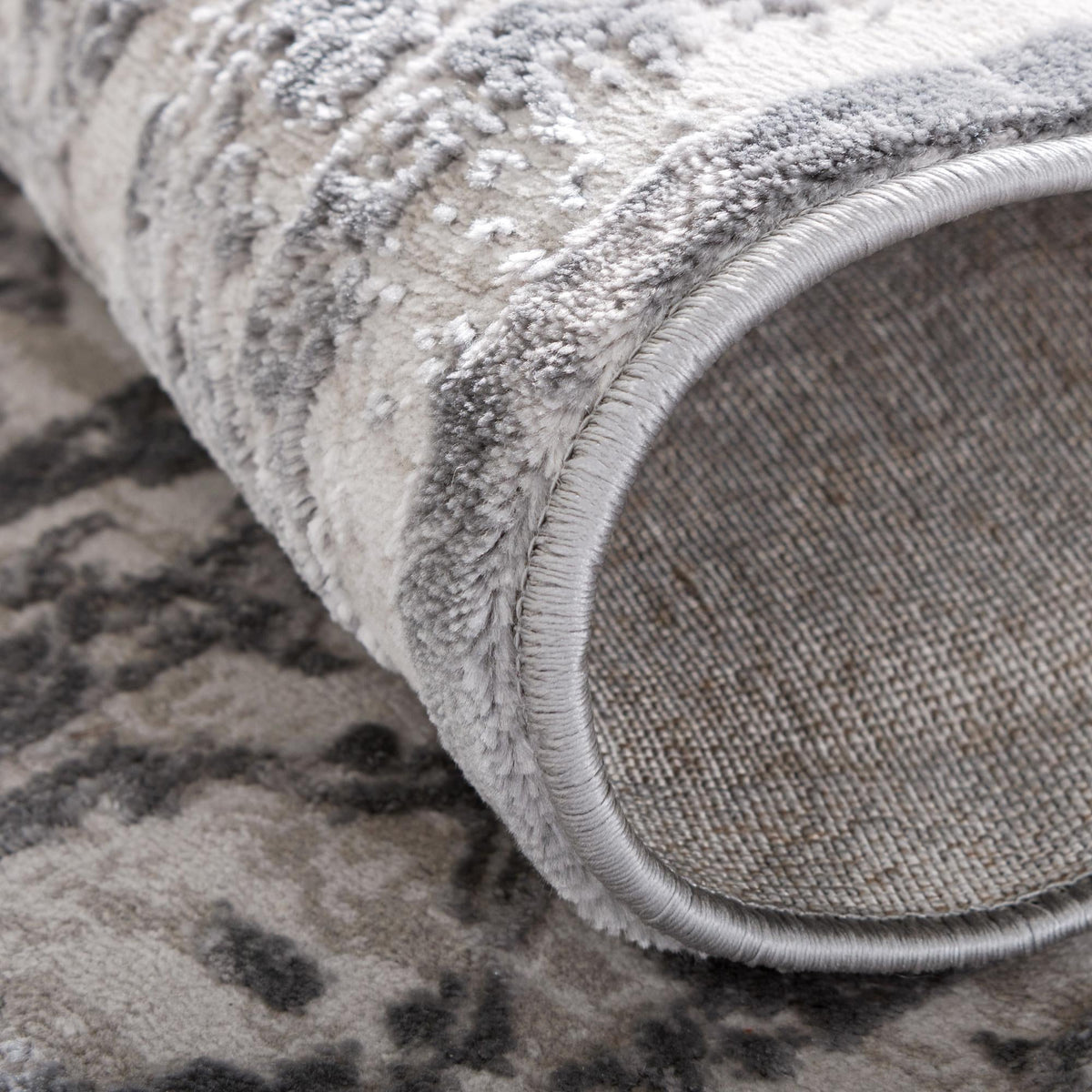 Derbyshire Elegance Collection Area Rug - Buxton Octagon Gray  lifestyle 58