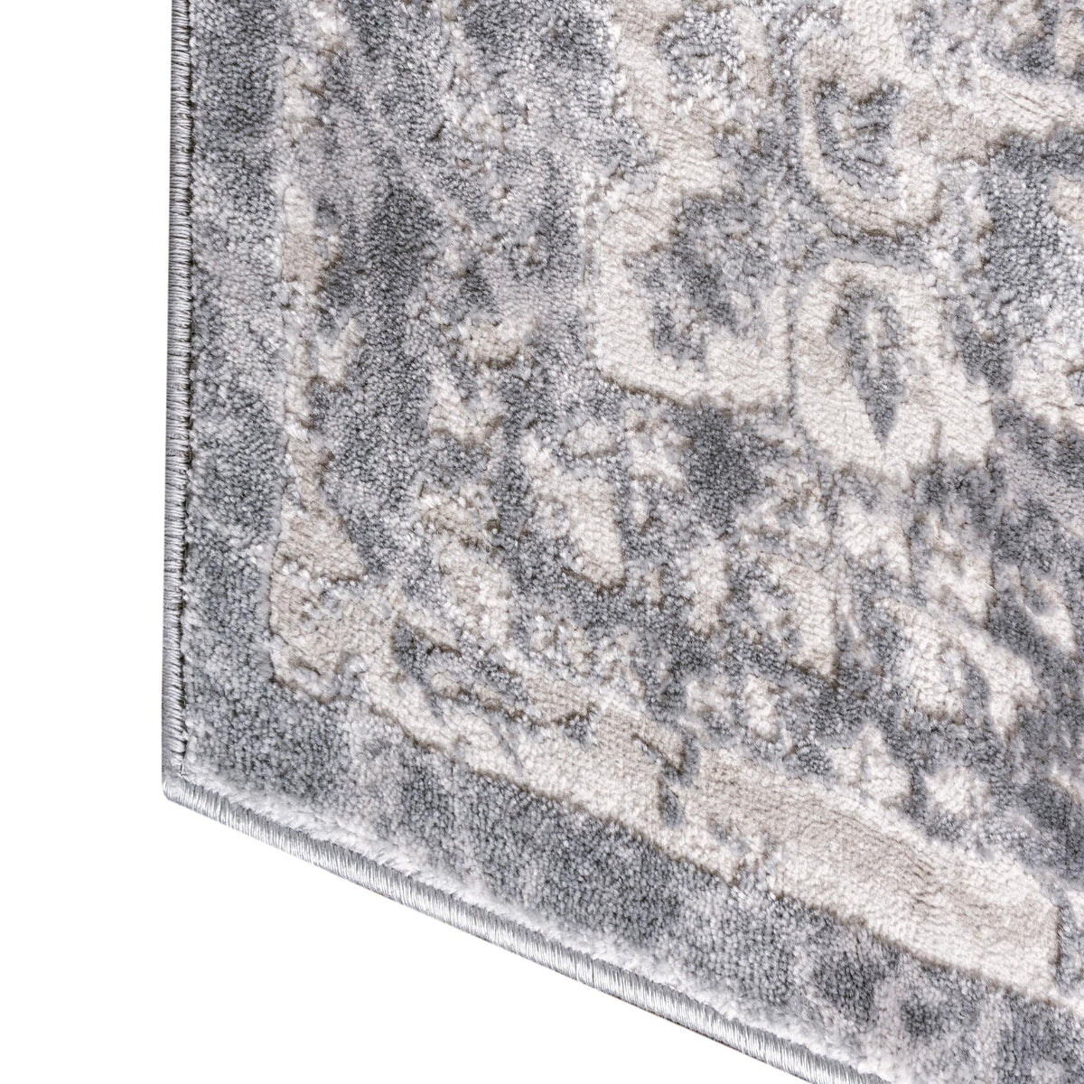 Derbyshire Elegance Collection Area Rug - Buxton Octagon Gray  lifestyle 98
