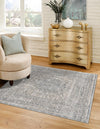 Derbyshire Elegance Collection Area Rug - Buxton Square Gray  lifestyle 21