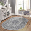 Derbyshire Elegance Collection Area Rug - Buxton Oval Gray  lifestyle 116