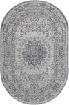 Derbyshire Elegance Collection Area Rug - Buxton Oval Gray  lifestyle 18