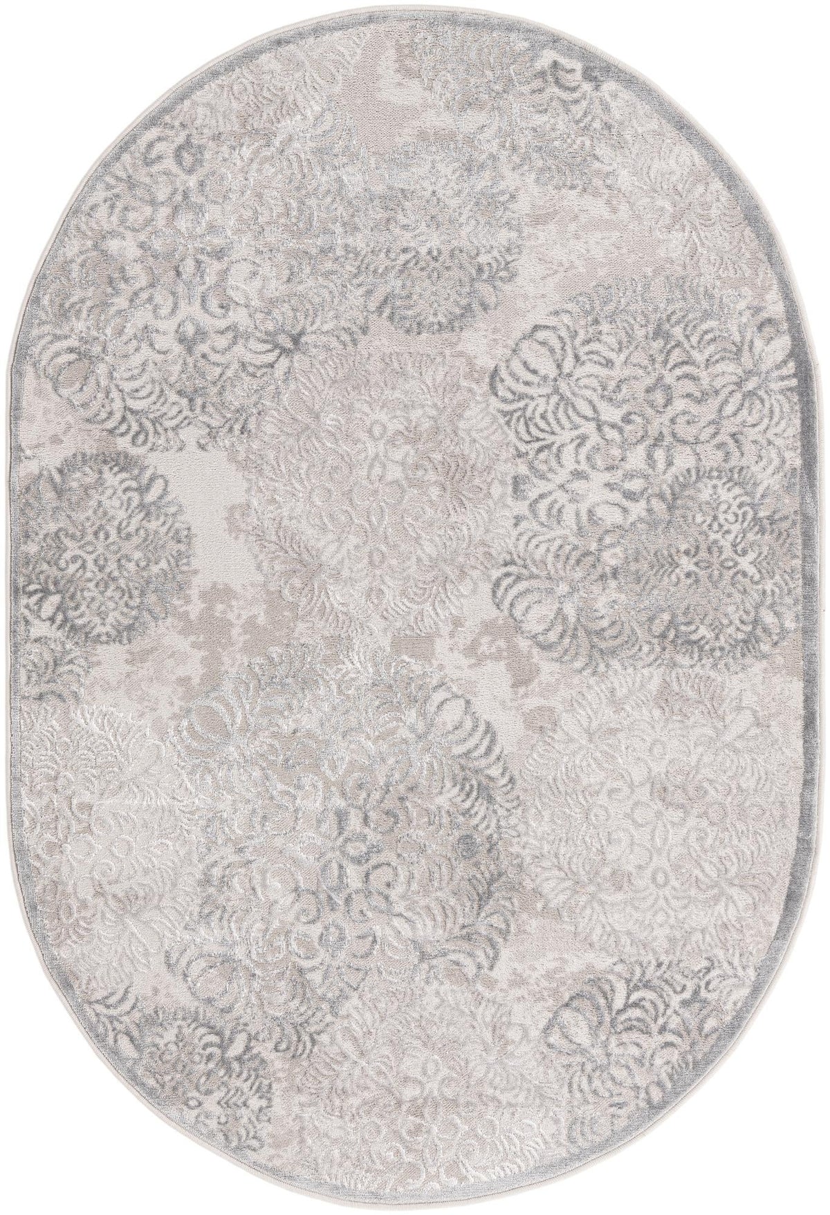 Derbyshire Elegance Collection Area Rug -  Bakewell Oval Gray  lifestyle 39