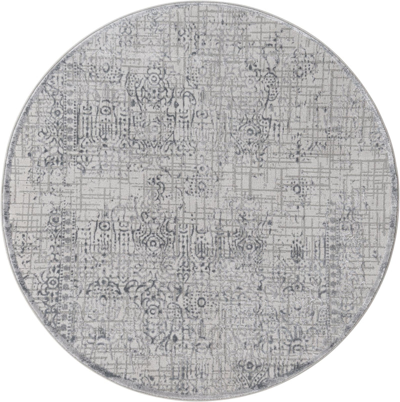 Derbyshire Elegance Collection Area Rug -  Matlock Round Gray  lifestyle 18
