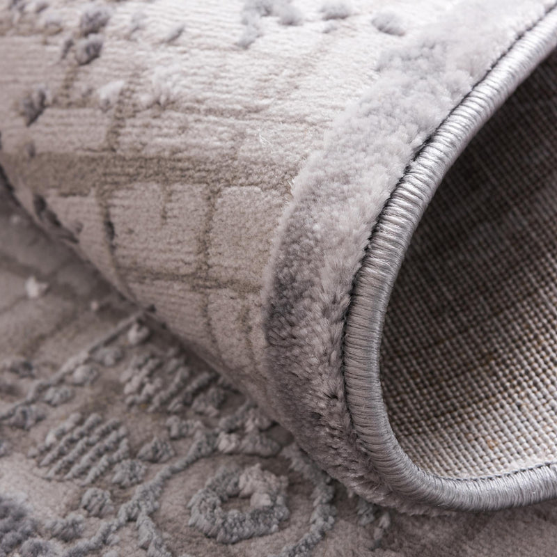 Derbyshire Elegance Collection Area Rug -  Matlock Octagon Gray  lifestyle 99