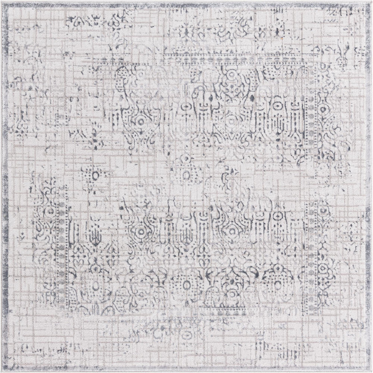 Derbyshire Elegance Collection Area Rug -  Matlock Square Gray  lifestyle 28