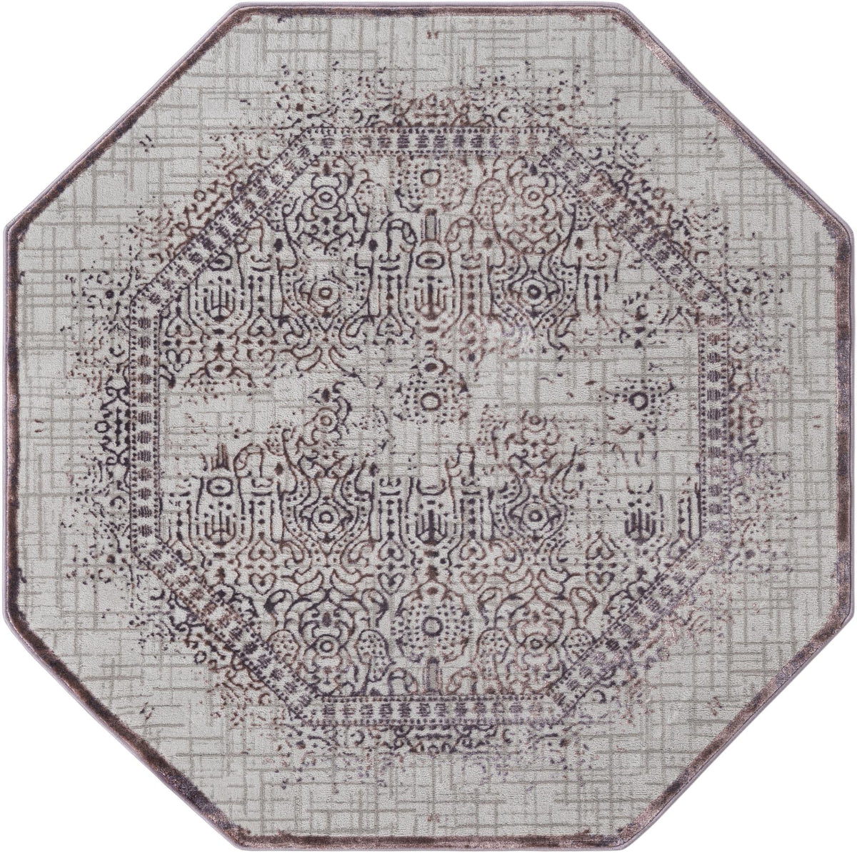 Derbyshire Elegance Collection Area Rug -  Matlock Octagon Violet  lifestyle 23