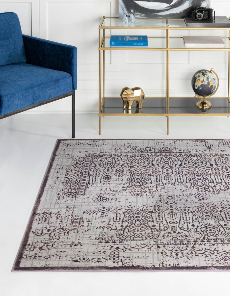 Derbyshire Elegance Collection Area Rug -  Matlock Square Violet  lifestyle 36