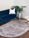 Derbyshire Elegance Collection Area Rug -  Matlock Oval Violet  lifestyle 37