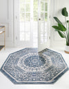 Derbyshire Elegance Collection Area Rug - Buxton Octagon Light Blue  lifestyle 49