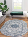 Derbyshire Elegance Collection Area Rug - Buxton Oval Light Blue  lifestyle 51