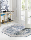 Derbyshire Elegance Collection Area Rug -  Matlock Octagon Blue  lifestyle 61