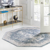 Derbyshire Elegance Collection Area Rug -  Matlock Octagon Blue  lifestyle 121