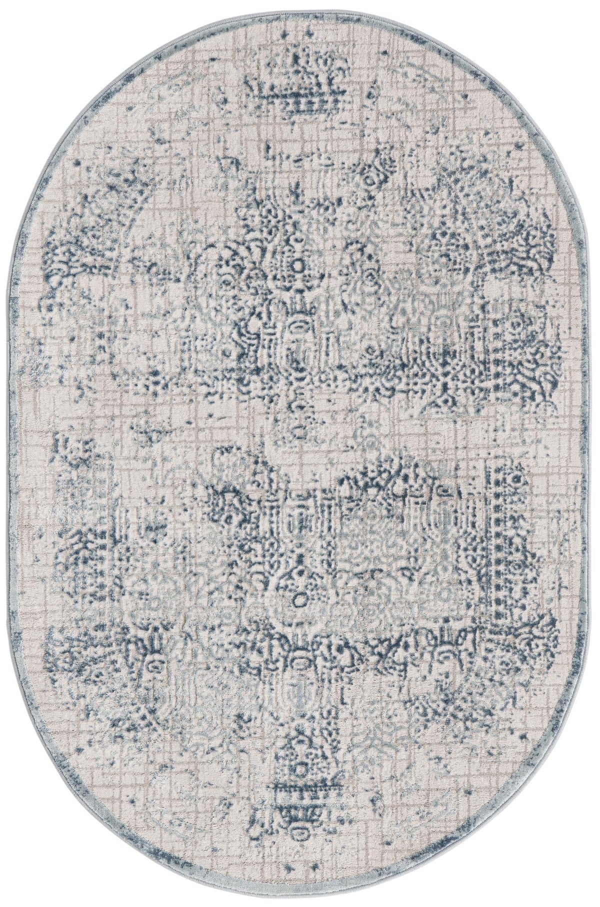 Derbyshire Elegance Collection Area Rug -  Matlock Oval Blue  lifestyle 31