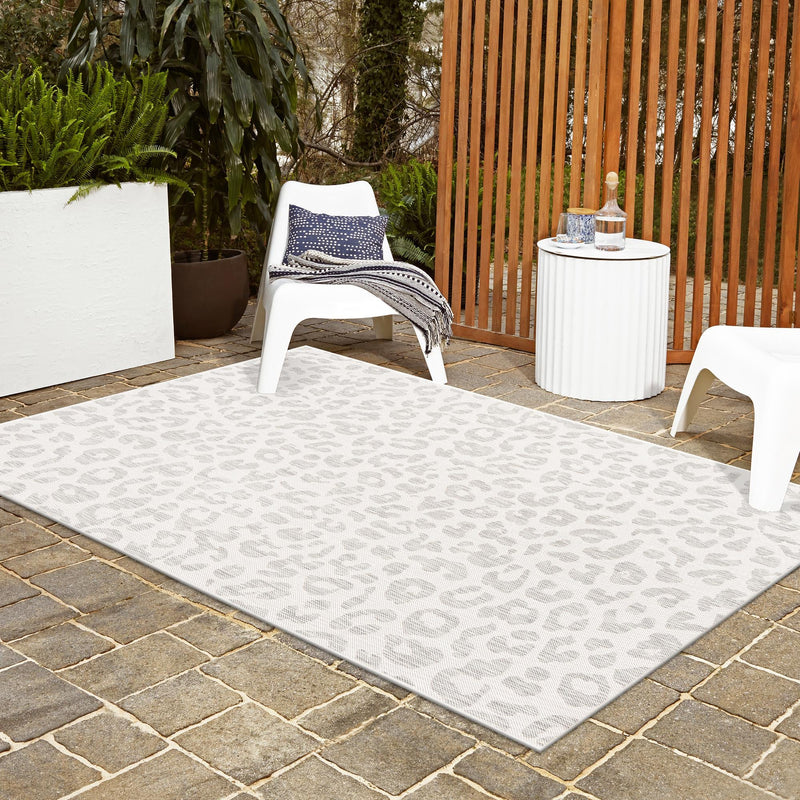 Jungle Expedition Collection Area Rug -  Amazon (Ivory Gray) Rectangle Ivory Gray  lifestyle 10