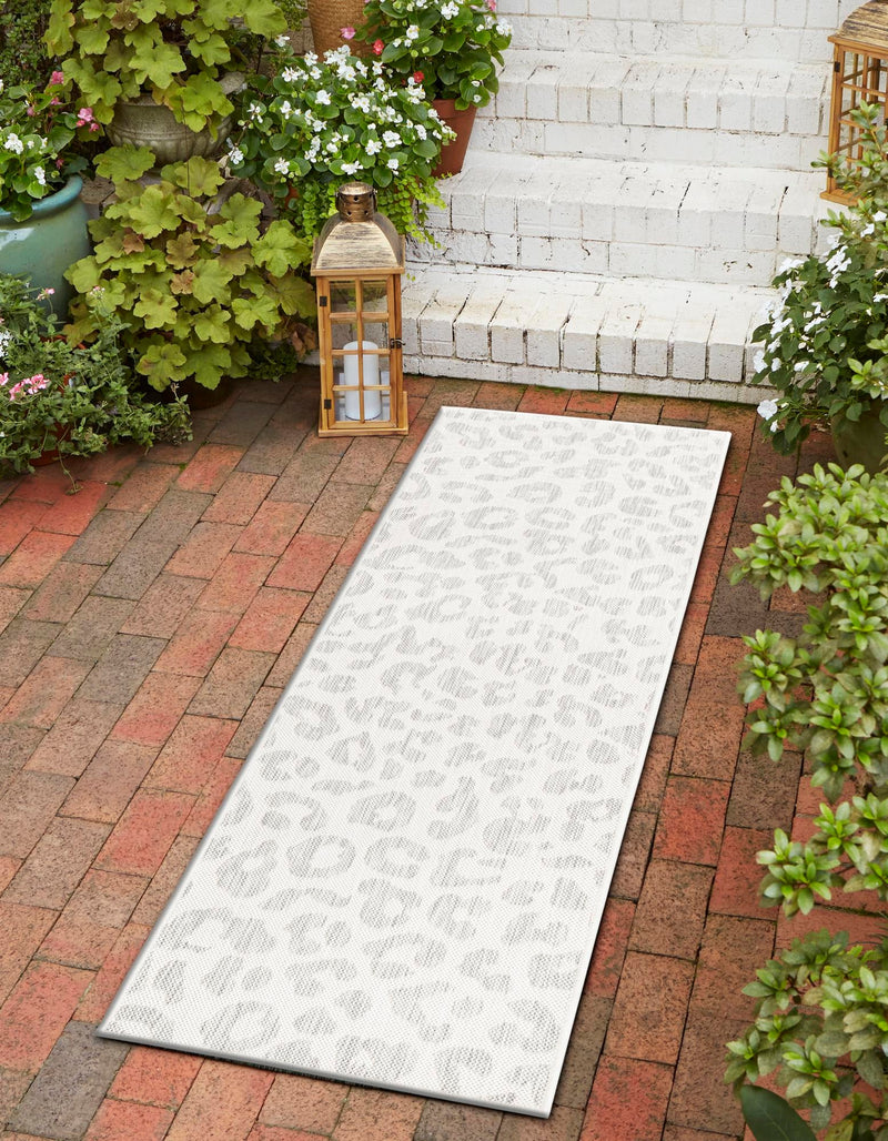 Jungle Expedition Collection Area Rug -  Amazon (Ivory Gray) Runner Ivory Gray  lifestyle 0