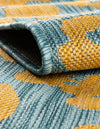 Jungle Expedition Collection Area Rug -  Amazon (Blue Yellow) Round Blue Yellow  lifestyle 5