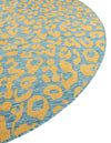 Jungle Expedition Collection Area Rug -  Amazon (Blue Yellow) Round Blue Yellow  lifestyle 7