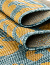 Jungle Expedition Collection Area Rug -  Amazon (Blue Yellow) Round Blue Yellow  lifestyle 17