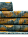 Jungle Expedition Collection Area Rug -  Amazon (Blue Yellow) Round Blue Yellow  lifestyle 19
